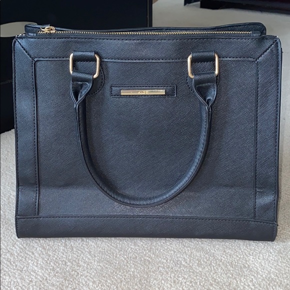 Black leather mini tote bag - Picture 1 of 4